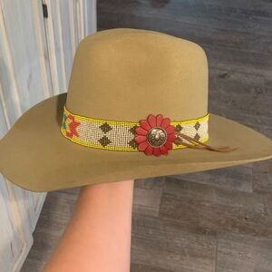 Charlie 1 Horse Sand Cowboy Hat with Beaded Band